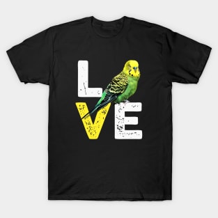 Yellow Budgie Love funny T-Shirt